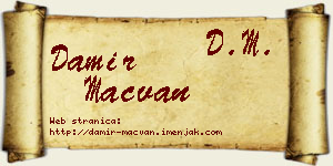 Damir Mačvan vizit kartica